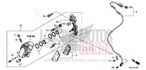 PINZA FRENO ANTERIORE NC750SAK di 2019